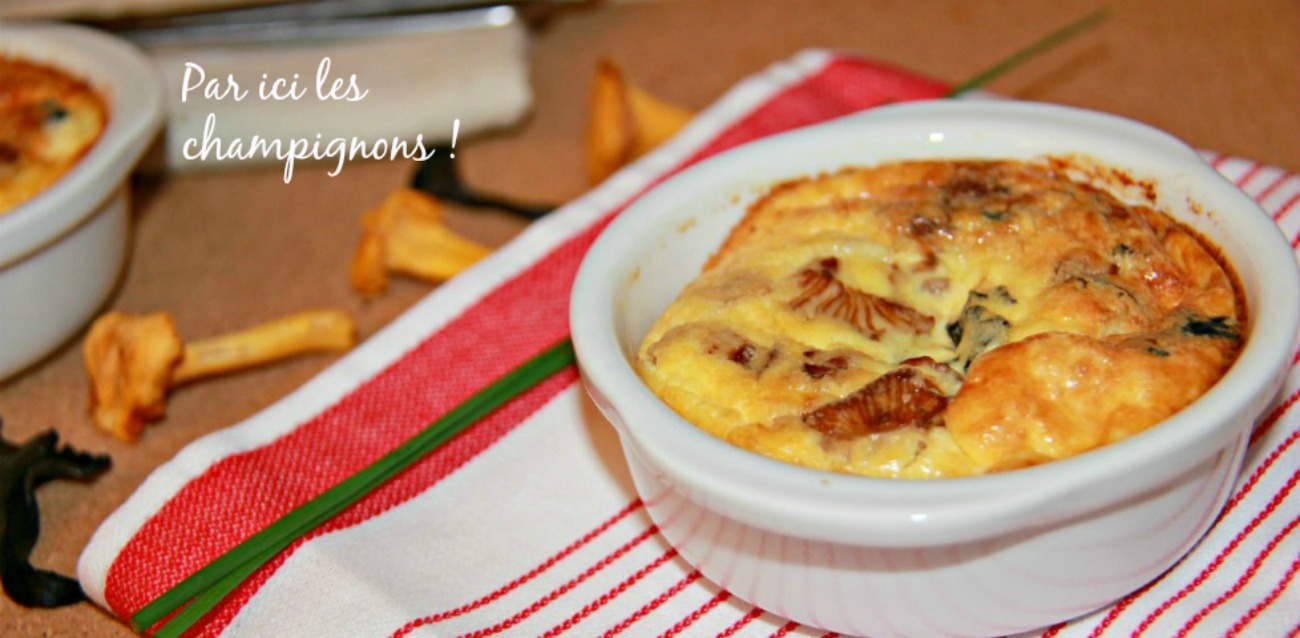 Petits flans aux girolles et aux trompettes de la mort