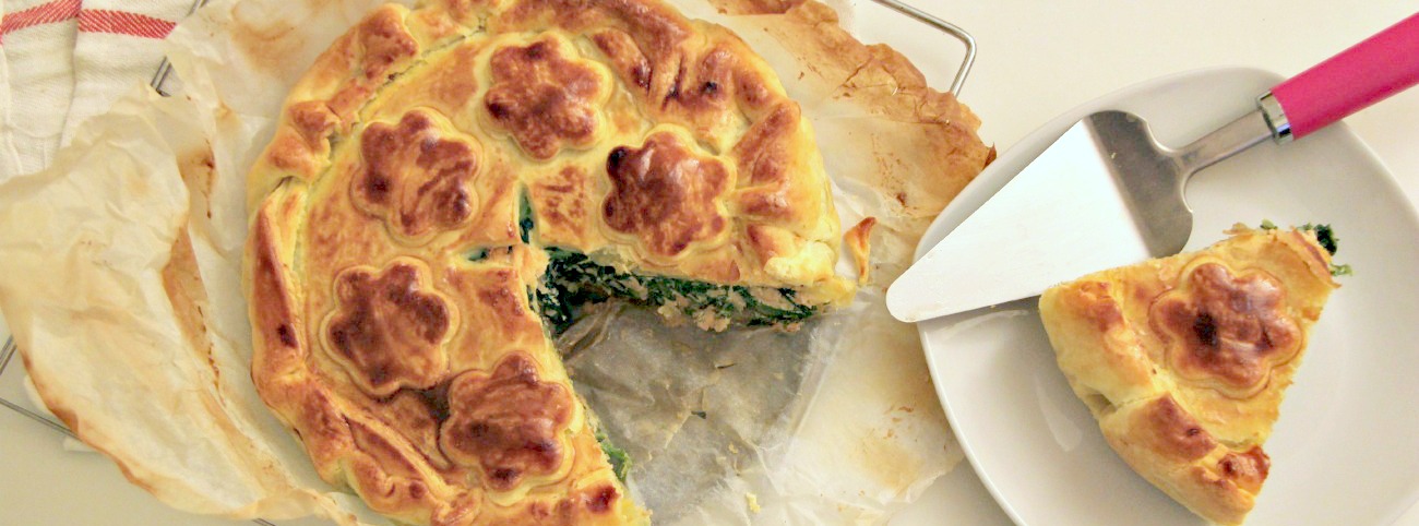 Tourte au saumon et aux épinards