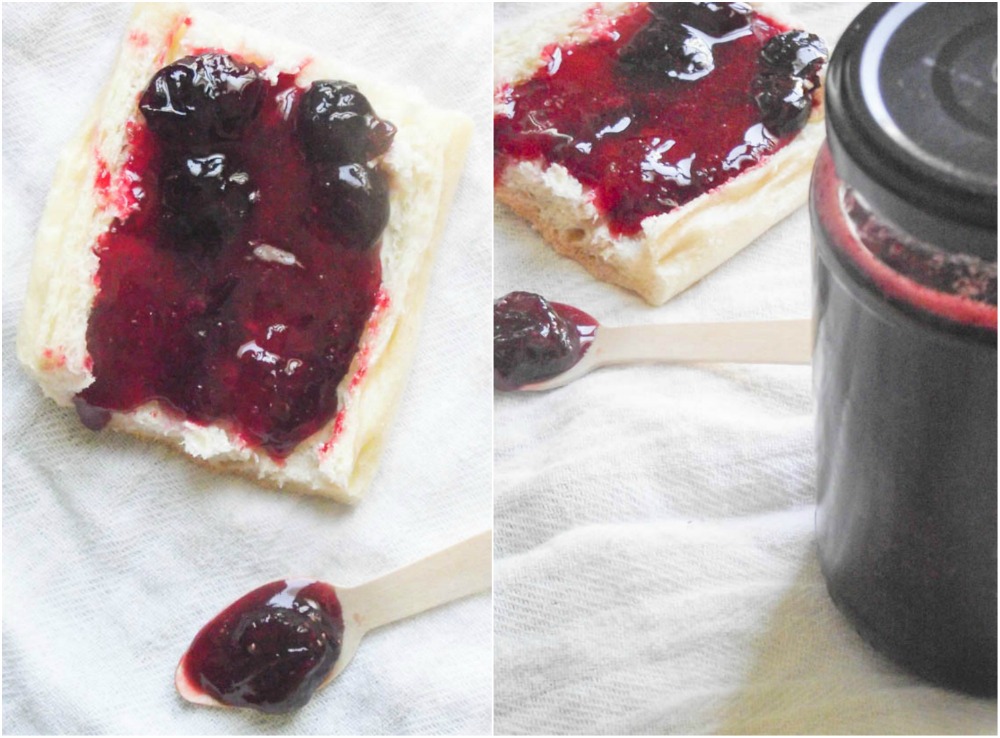 Confiture de fraises et myrtilles à la vanille & petits tracas