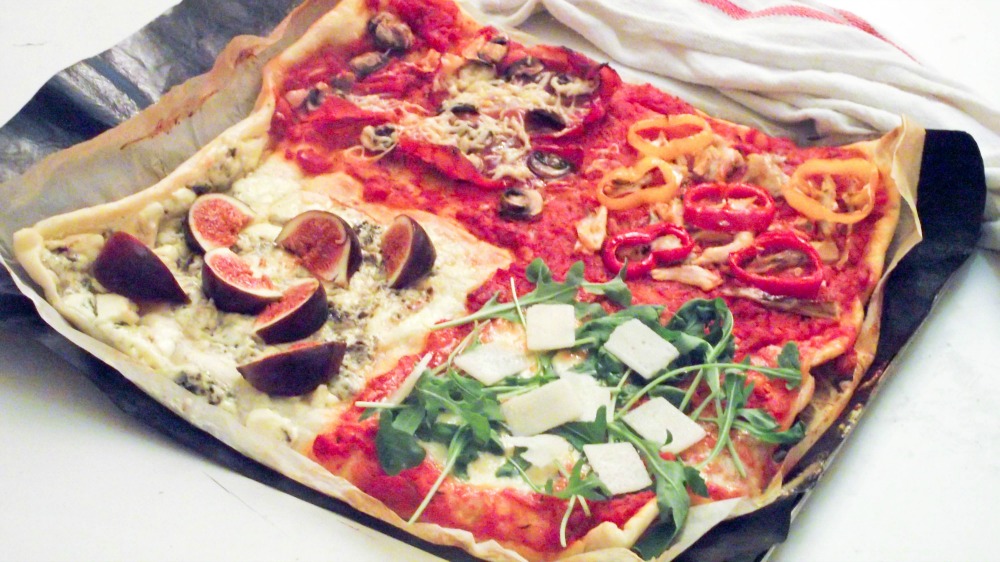 La pizza des indécis ou pizza quatre-quarts… parce que choisir, c’est renoncer !