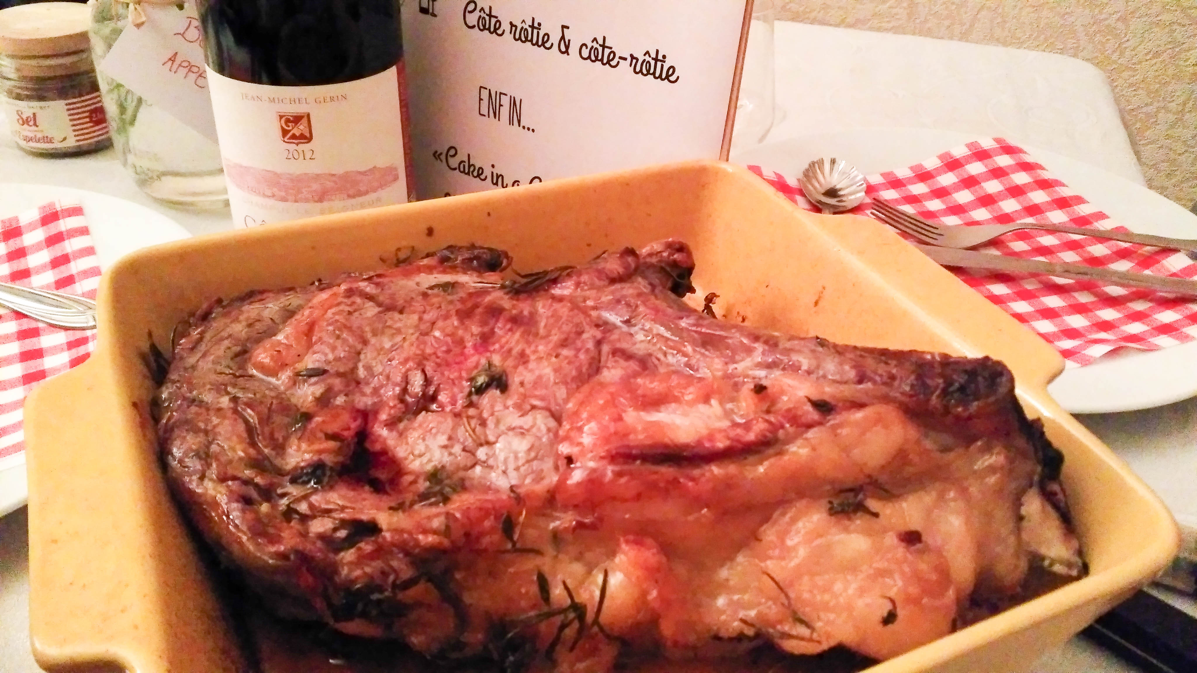 Côte Rôtie, pommes soufflées au romarin & Gustagora