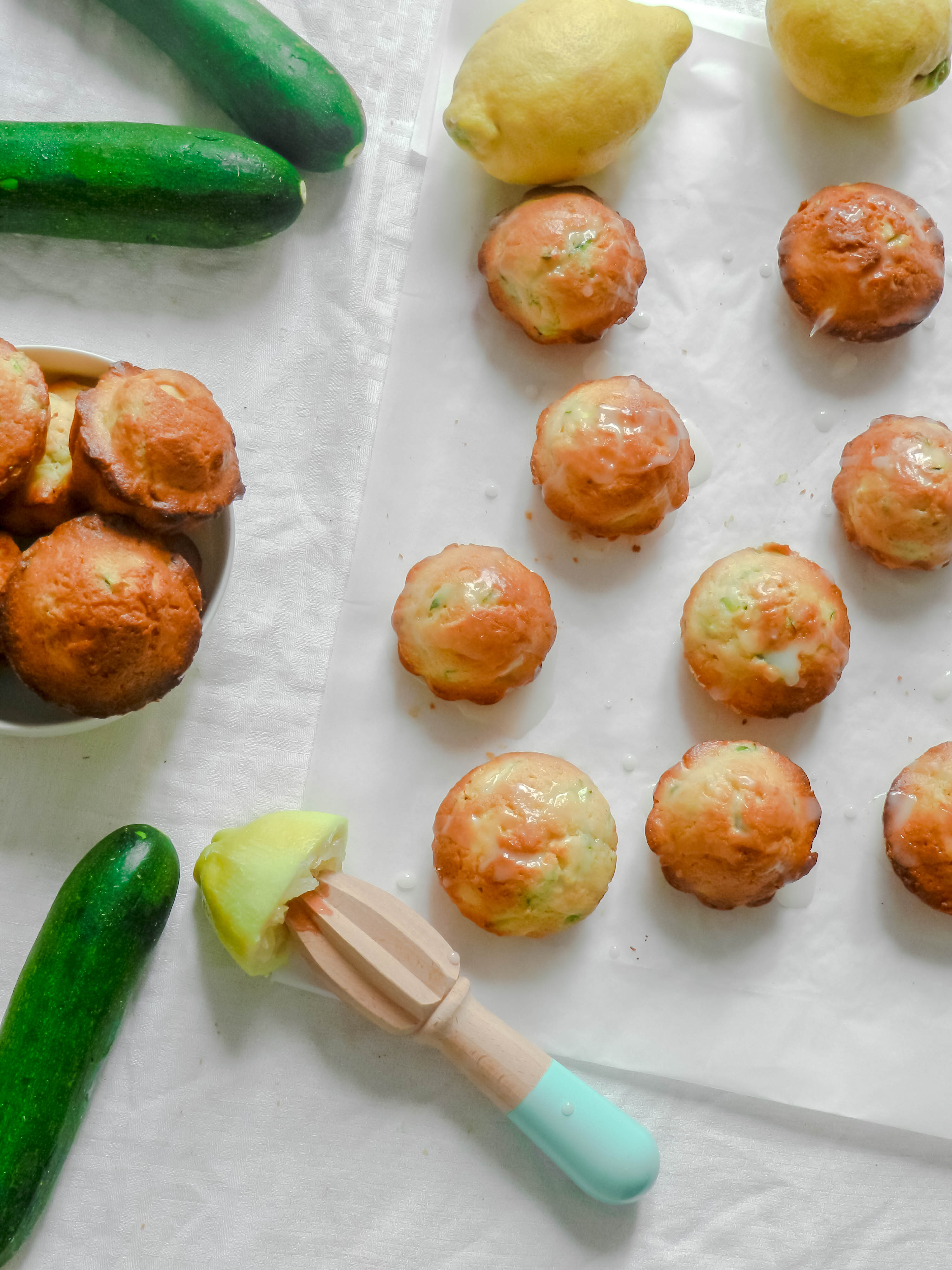 Muffins aux courgettes et au citron