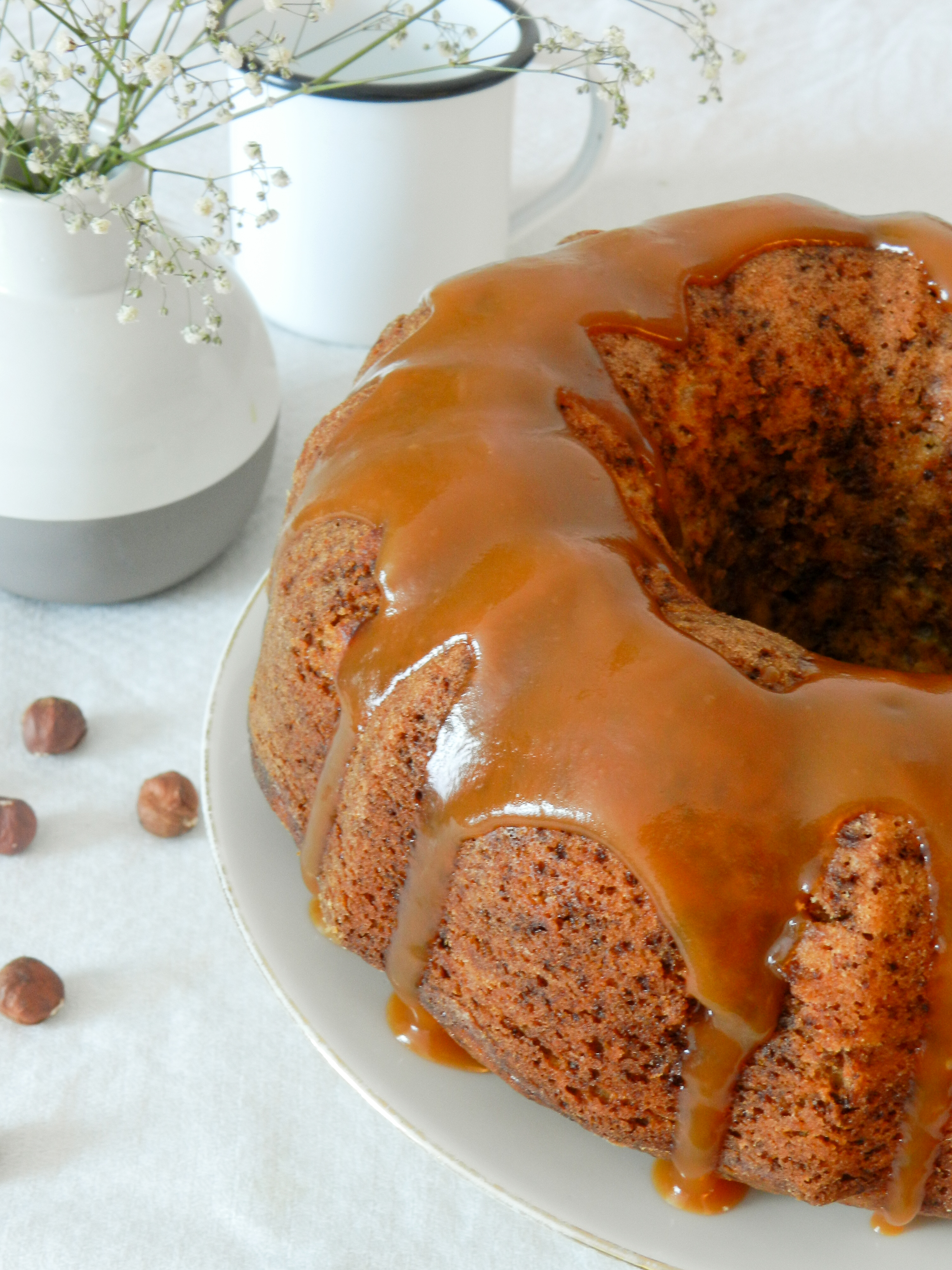 Banana Bread Bundt Cake Aux Noisettes Et Au Caramel 2 – Wadji, Cooking Mama